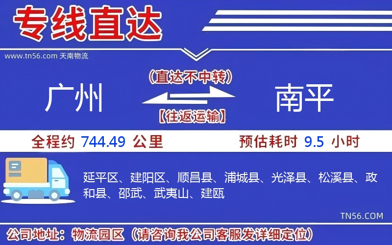 廣州到南平物流公司