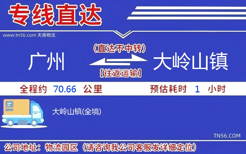 廣州到大嶺山鎮(zhèn)物流公司
