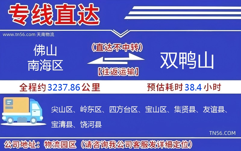 佛山南海區(qū)到雙鴨山物流公司 佛山南海區(qū)到雙鴨山物流公司