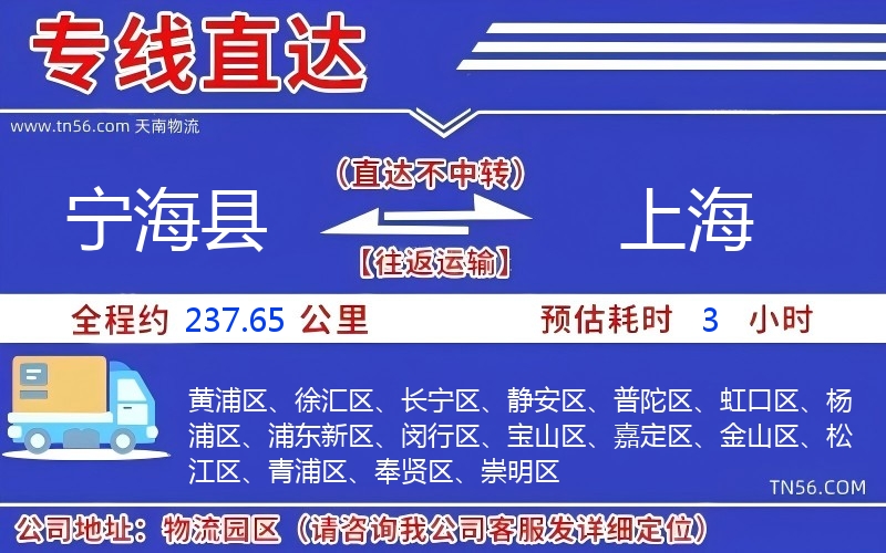寧?？h到上海物流公司