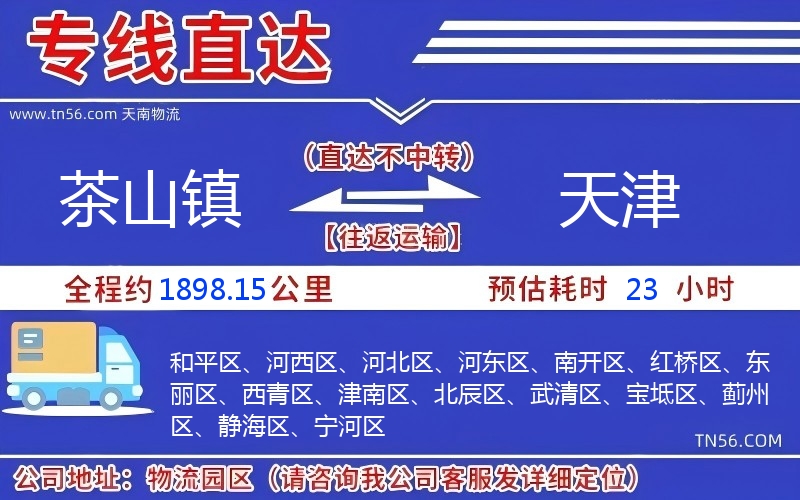茶山鎮(zhèn)到天津物流公司