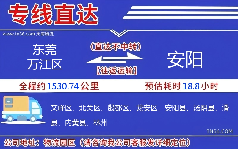 東莞萬(wàn)江區(qū)到安陽(yáng)物流公司