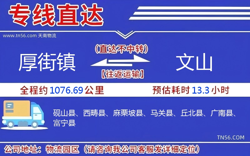 厚街鎮(zhèn)到文山物流公司