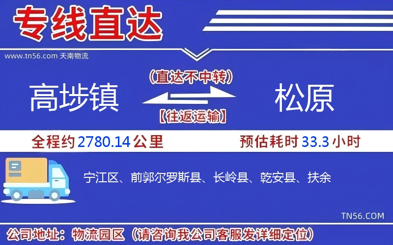 高埗鎮(zhèn)到松原物流公司