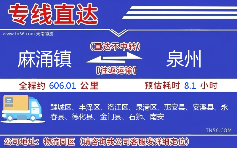 麻涌鎮(zhèn)到泉州物流公司