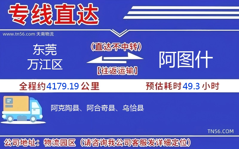 東莞萬江區(qū)到阿圖什物流公司