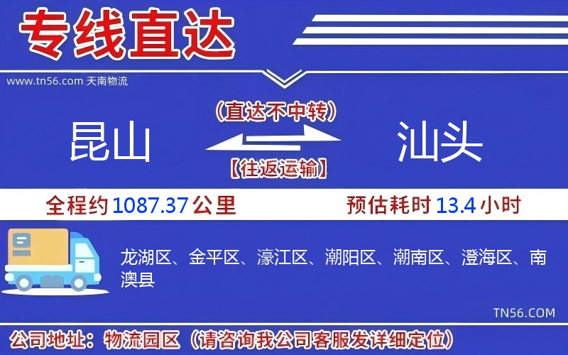 昆山到汕頭物流公司